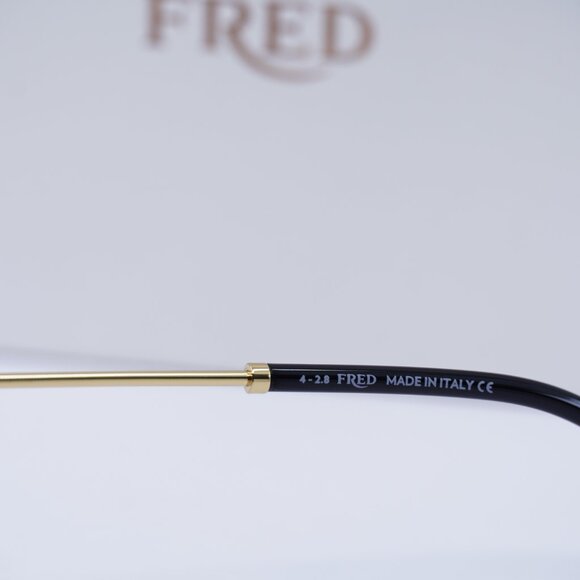 Fred FG50005F 001 Square 51mm Eyeglasses - Black/Gold - Picture 7 of 10